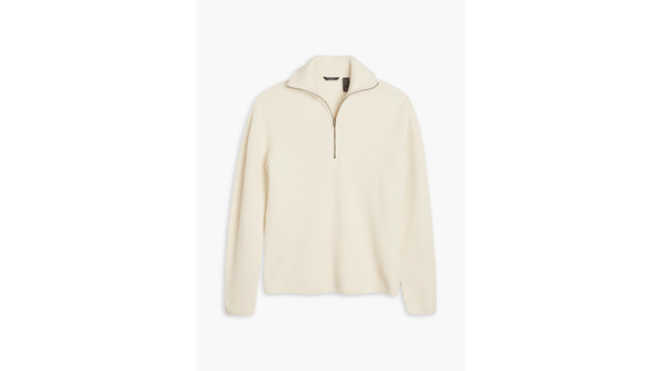 Dockers Quarter Zip Sweater Regular Fit Khaki