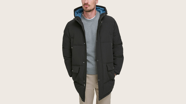 Dockers Quilted Arctic Hooded Parka Black