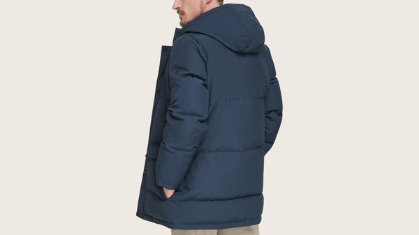 Dockers Quilted Arctic Hooded Parka Blue