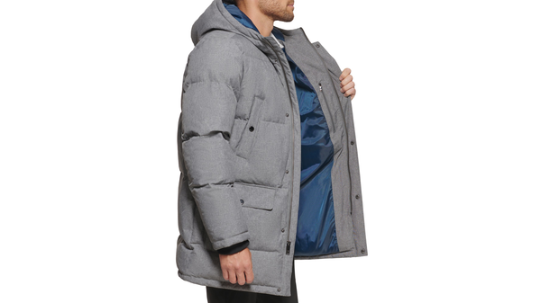 Dockers Quilted Arctic Hooded Parka Heather Grey