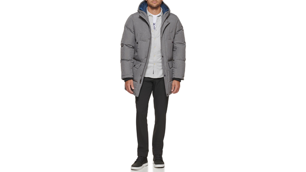 Dockers Quilted Arctic Hooded Parka Heather Grey