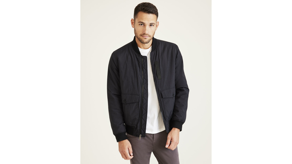 Dockers Recycled Dry Touch Nylon Bomber Black