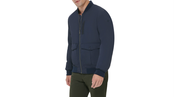 Dockers Recycled Dry Touch Nylon Bomber Blue