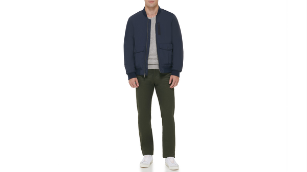 Dockers Recycled Dry Touch Nylon Bomber Blue