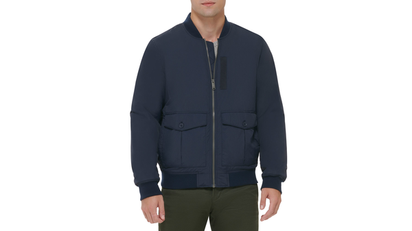 Dockers Recycled Dry Touch Nylon Bomber Blue