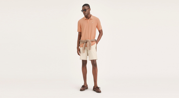 Dockers Rib Collar Polo Slim Fit Orange