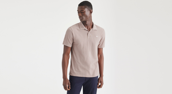 Dockers Rib Collar Polo Slim Fit Purple