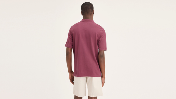 Dockers Rib Collar Polo Slim Fit Red