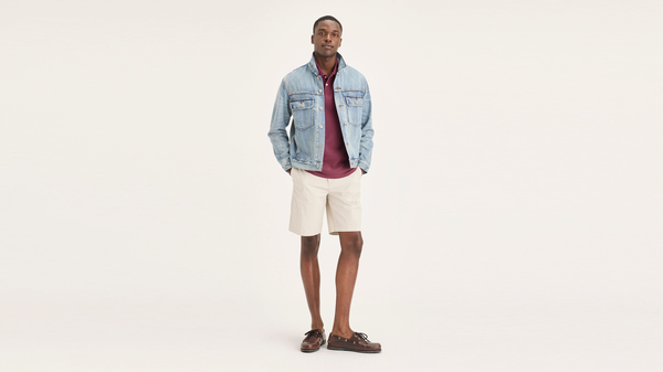 Dockers Rib Collar Polo Slim Fit Red