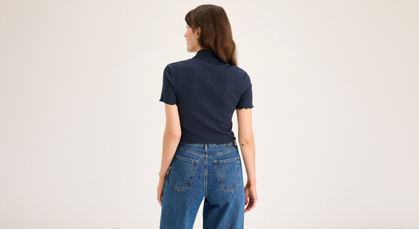 Dockers Ribbed Polo Slim Fit Blue