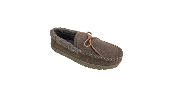 Dockers Rolled Collar Wool Moccasin Slippers Brown
