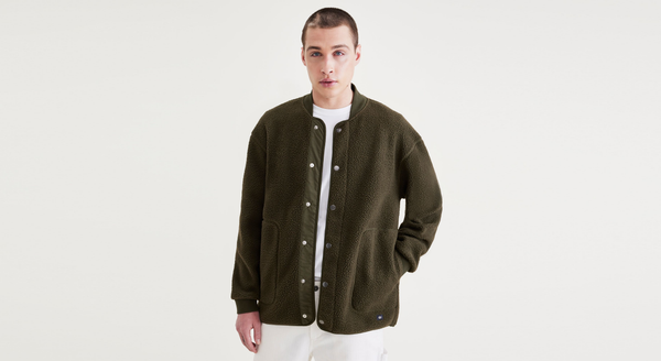 Dockers Sherpa Jacket Relaxed Fit Green