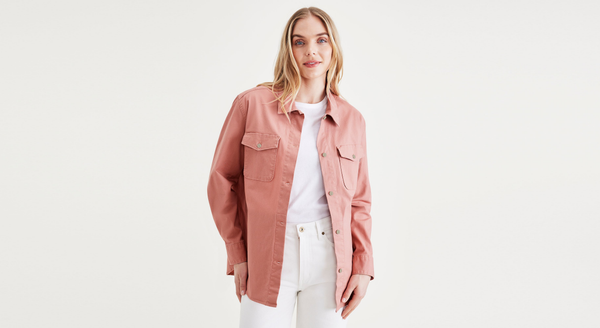 Dockers Shirt Jacket Regular Fit Pink
