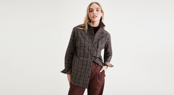 Dockers Shirt Jacket Relaxed Fit Brown