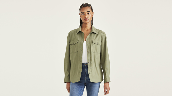 Dockers Shirt Jacket Relaxed Fit Green