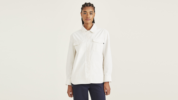 Dockers Shirt Jacket Relaxed Fit White