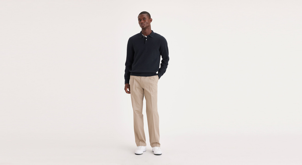 Dockers Signature Khakis Pleated Relaxed Fit Khaki