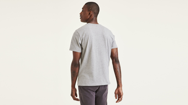 Dockers Stencil Graphic Tee Slim Fit Grey Heather