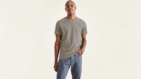 Dockers Stencil Graphic Tee Slim Fit Heather Grey