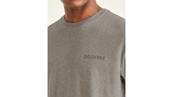 Dockers Stencil Graphic Tee Slim Fit Heather Grey