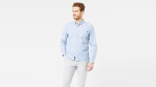 Dockers Stretch Oxford Shirt Slim Fit Blue