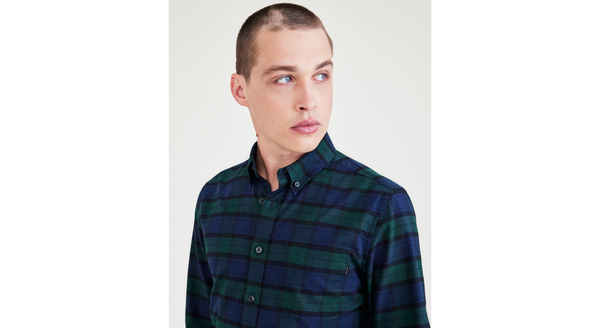 Dockers Stretch Oxford Shirt Slim Fit Blue