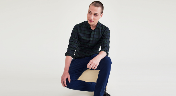 Dockers Stretch Oxford Shirt Slim Fit Blue
