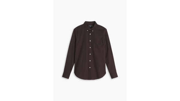 Dockers Stretch Oxford Shirt Slim Fit Brown