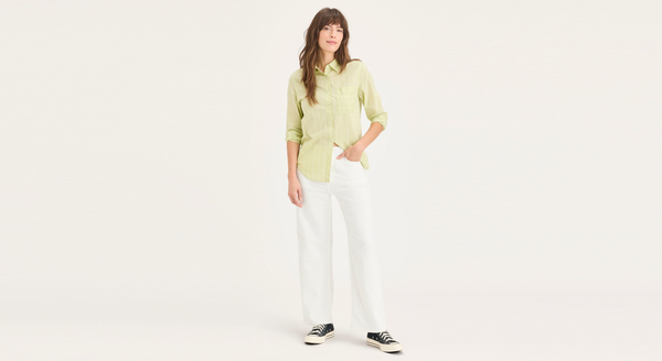 Dockers Sutter 5-Pocket High Straight Fit White