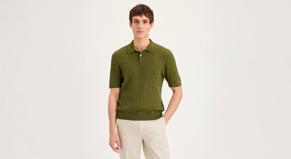 Dockers Sweater Polo Regular Fit Green