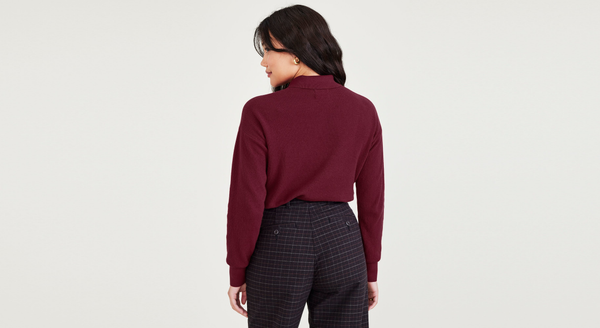 Dockers Sweater Polo Relaxed Fit Red