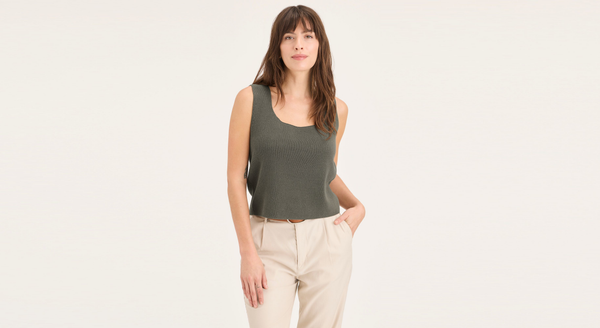 Dockers Sweater Tank Regular Fit Green