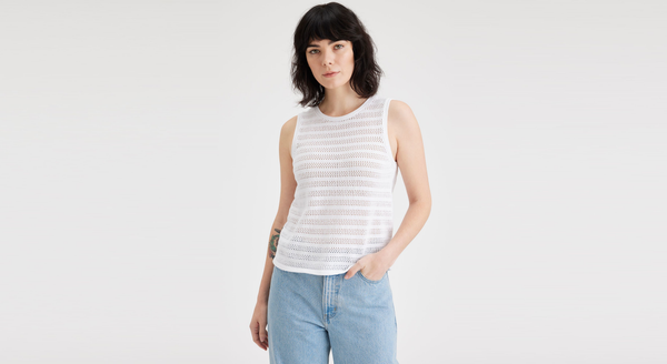 Dockers Sweater Tank Regular Fit Lucent White