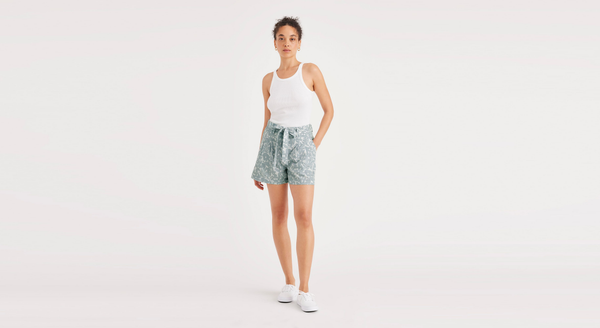 Dockers Tie Front Short Cassia Harbor Grey