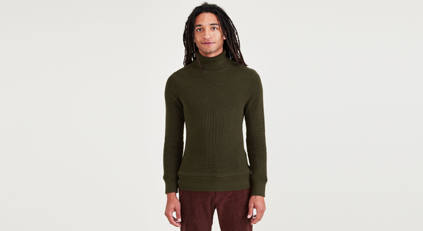 Dockers Turtleneck Sweater Regular Fit Green