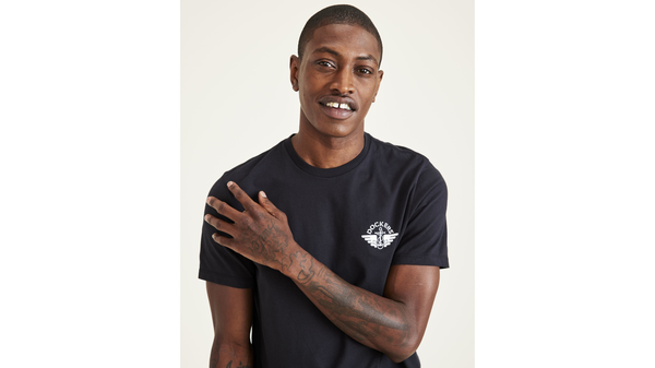 Dockers Wings & Anchor Graphic Tee Slim Fit Black
