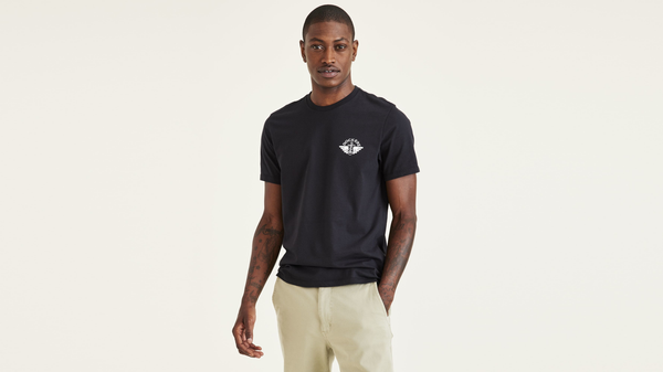 Dockers Wings & Anchor Graphic Tee Slim Fit Black
