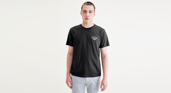 Dockers Wings & Anchor Graphic Tee Slim Fit Black