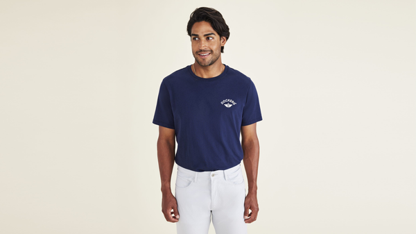 Dockers Wings & Anchor Graphic Tee Slim Fit Blue