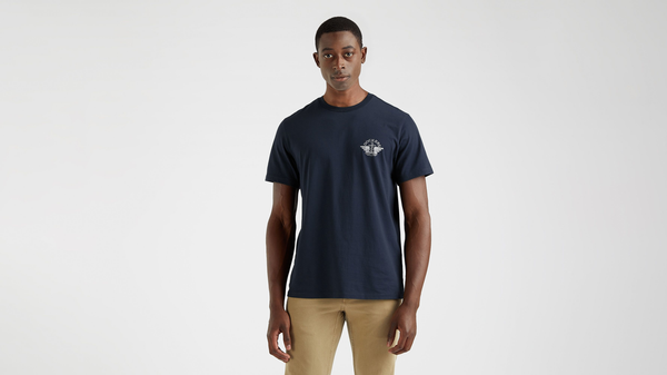 Dockers Wings & Anchor Graphic Tee Slim Fit Blue