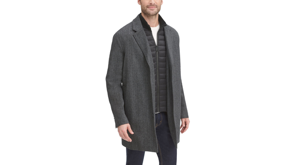 Dockers Wool Blend Top Coat Regular Fit Grey