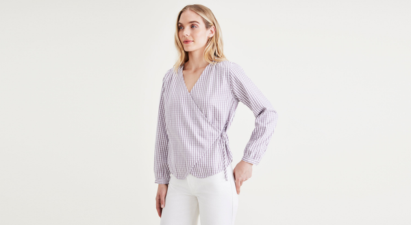 Dockers Wrap Blouse Regular Fit Purple