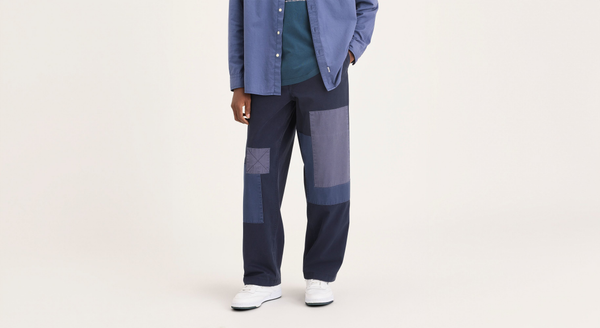 Dockers Eighty-Six Alpha Chino Patch Pants Loose Fit Blue