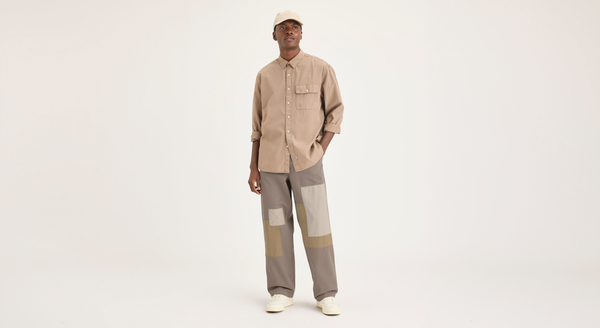Dockers Eighty-Six Alpha Chino Patch Pants Loose Fit Tan