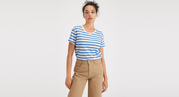 Dockers Favorite Tee Shirt Slim Fit Montara Ceramic Blue