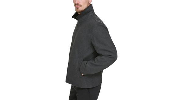 Dockers Laydown Collar James Dean Jacket With Corduroy Collar Grey
