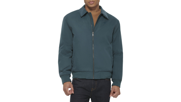 Dockers Microtwill Relaxed Laydown Collar Bomber Green