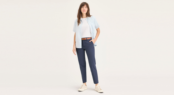 Dockers Mid-Rise Collins Trouser With Sculpt Slim Fit Crown Blue
