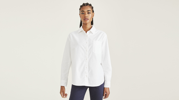 Dockers Original Button-Up Shirt Relaxed Fit Lucent White