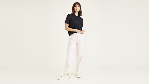 Dockers Original Chinos High Waisted Straight Fit Pink